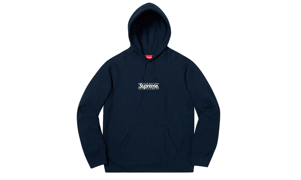 Bandana Box Logo Hooded Sweatshirt Navy