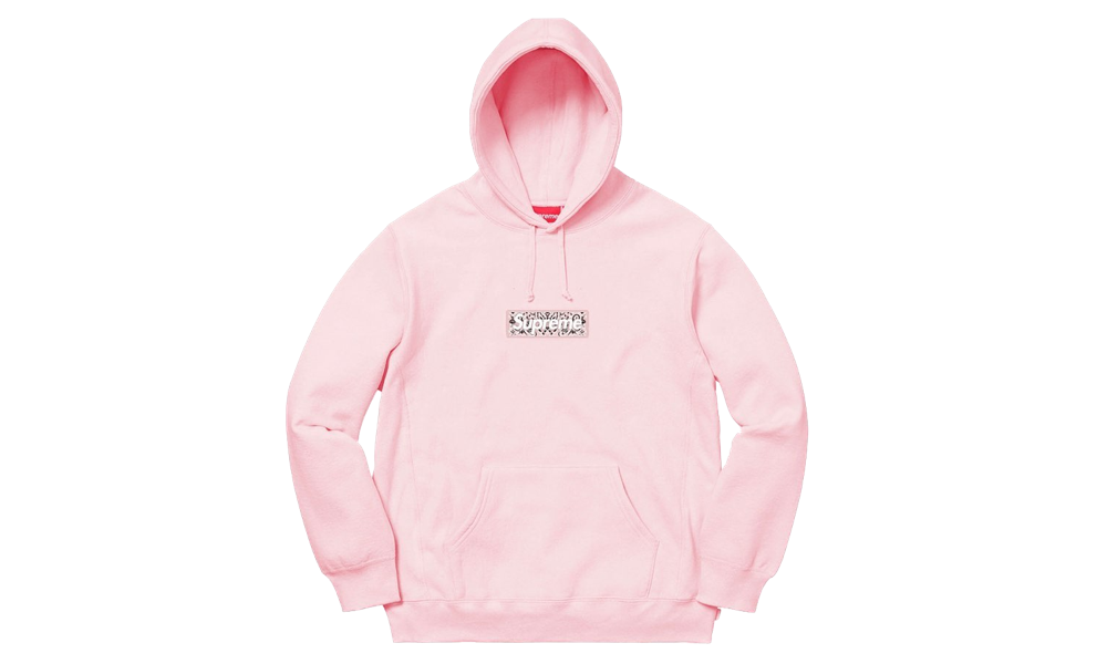 Bandana Box Logo Hooded Sweatshirt Pink