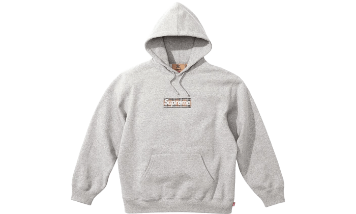 Burberry Box Logo Hoodie Grey