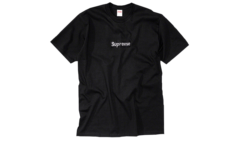 Swarovski Box Logo Tee Black