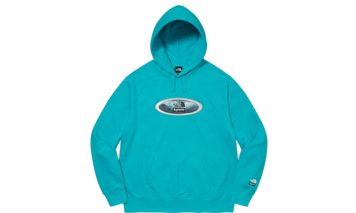 The North Face Lenticular Mountains Hooded Sweatshirt Blue